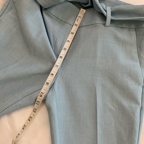 Baby blue LOFT marisa tie waist pants cropped - Picture 8 of 8
